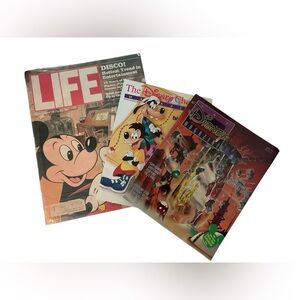 Disney LIFE Magazine with Mickey Mouse - 2 additional Disney magazines